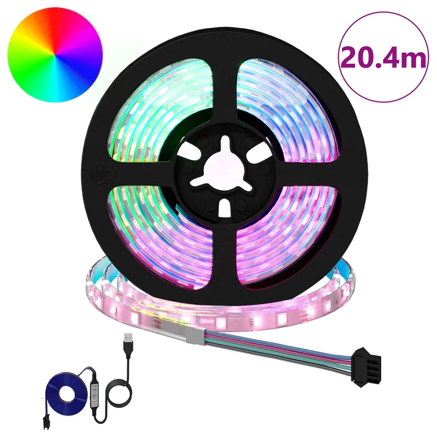 Bande LED 12 pcs Noir et Transparent 1700 mm - 2