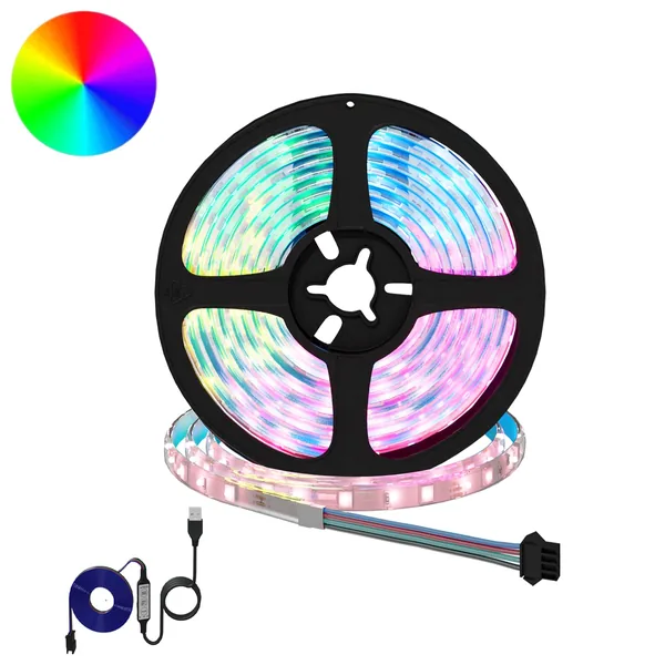 Bande LED 12 pcs Noir et Transparent 2300 mm
