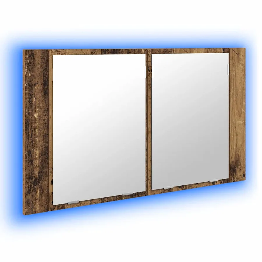 Armoire Miroir de Salle de Bain Bois Ancien 80 x 12 x 45 cm - 2