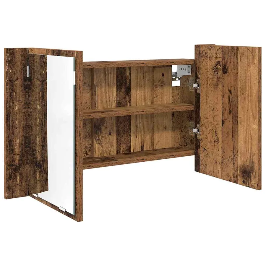 Armoire Miroir de Salle de Bain Bois Ancien 80 x 12 x 45 cm - 7
