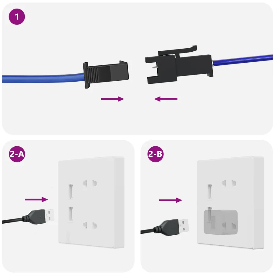 Bande LED 12 pcs Noir et Blanc 1745 mm Cuivre et plastique - 10