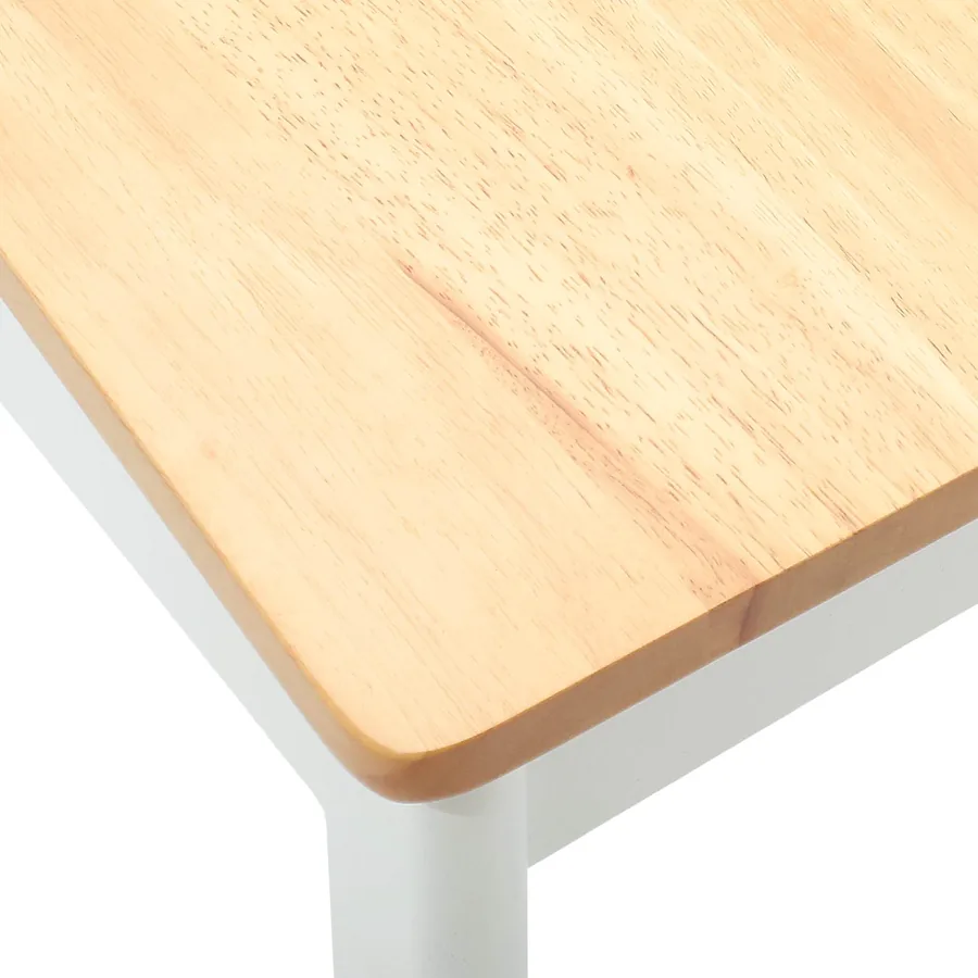 Chaise de salle à manger 2 pcs Blanc et Naturel - 9