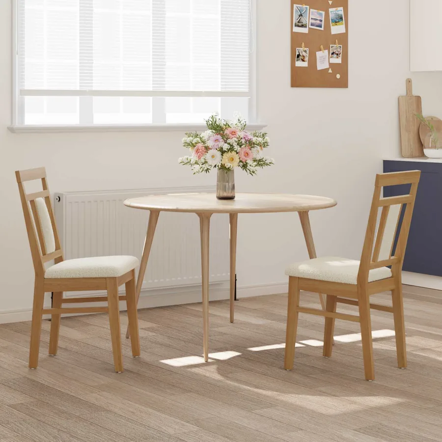 Chaise de salle à manger 2 pcs Naturel et clair - 3