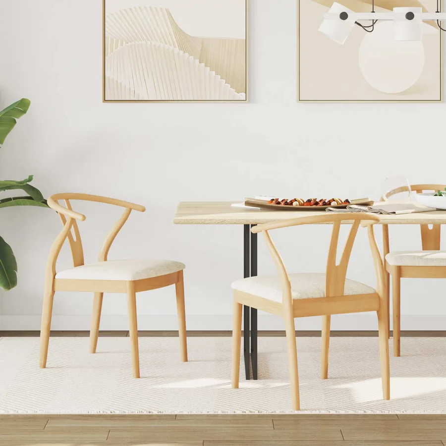 Chaise de salle à manger 2 pcs Naturel et clair