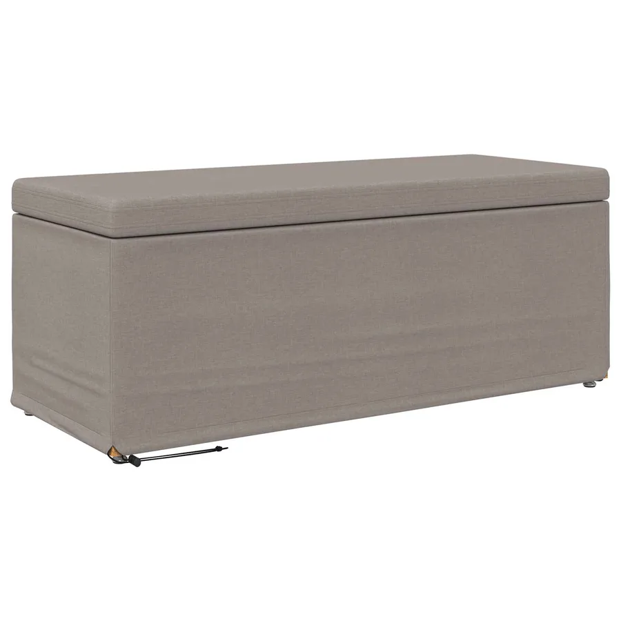 Tabouret Taupe 101 x 41 x 40 cm Tissu et bois stratifié - 2