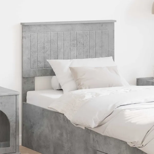 Tête de lit Gris béton Bois d'ingénierie