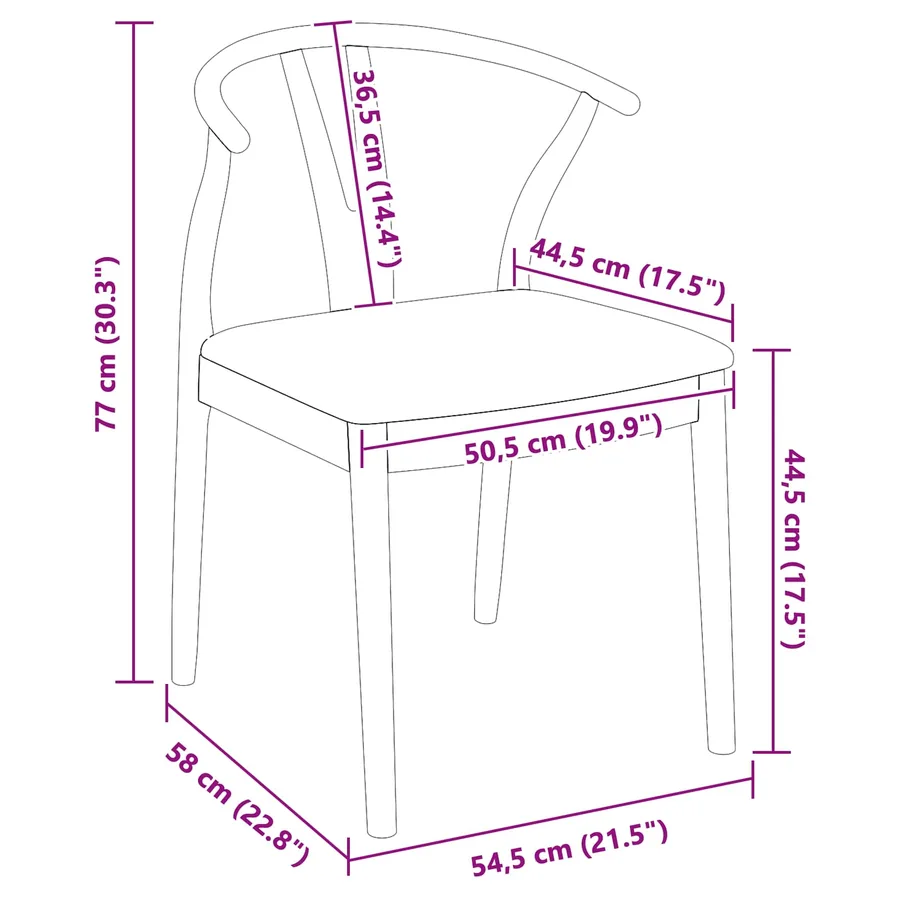 Chaise de salle à manger 2 pcs Marron clair et clair - 11