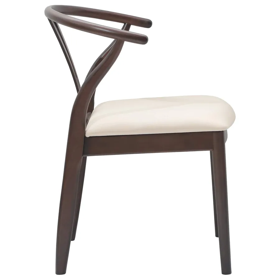 Chaise de salle à manger 2 pcs Marron clair et clair - 6