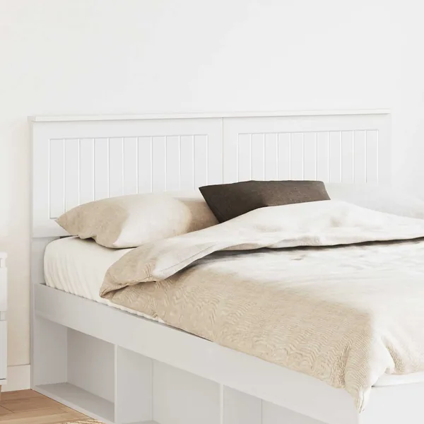 Tête de lit Blanc Bois d'ingénierie