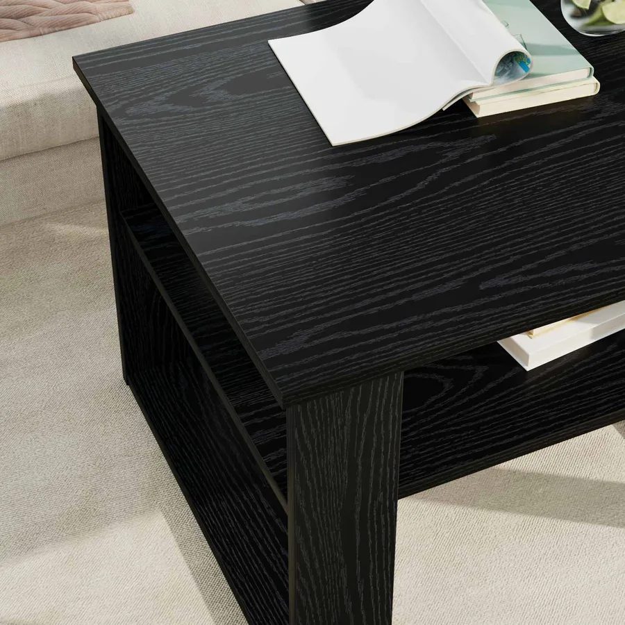 Table basse Chêne noir 64 x 54 x 44 cm Bois d'ingénierie - 4
