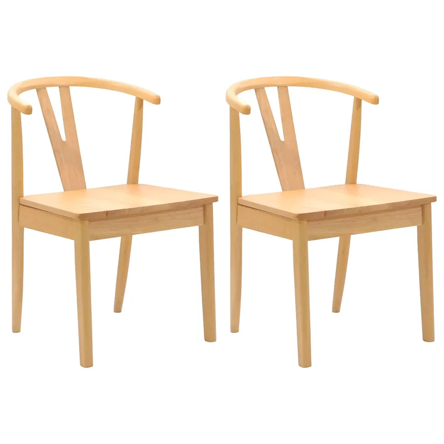 Chaise de salle à manger 2 pcs Naturel - 2