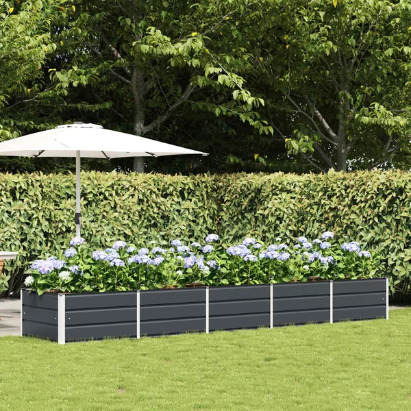 Jardinière Anthracite 400 x 80 x 45 cm Acier