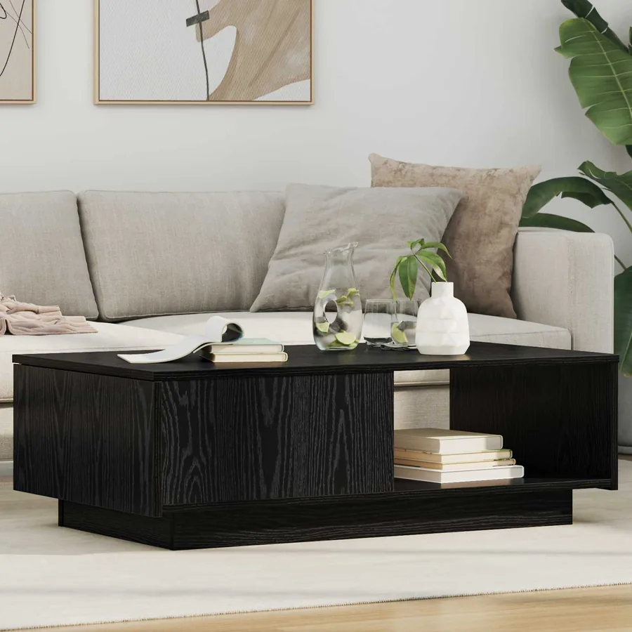 Table basse Chêne noir 95 x 55 x 31 cm Bois d'ingénierie