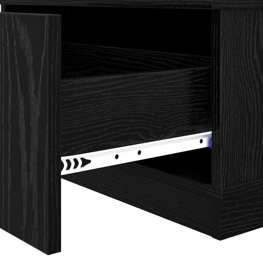 Table basse Chêne noir 95 x 55 x 31 cm Bois d'ingénierie - 9