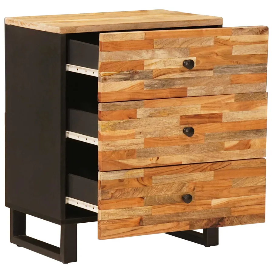 Armoire de lit Marron 50 x 33 x 62 cm Bois de mangue massif - 2