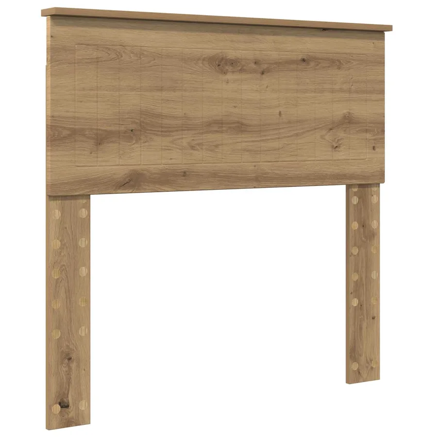 Cadre de lit Chêne artisan 90 x 200 cm Pin massif - 6