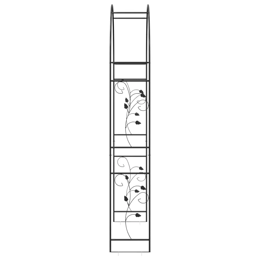 Arche de jardin Floral Noir 115 x 37 x 231 cm - 6