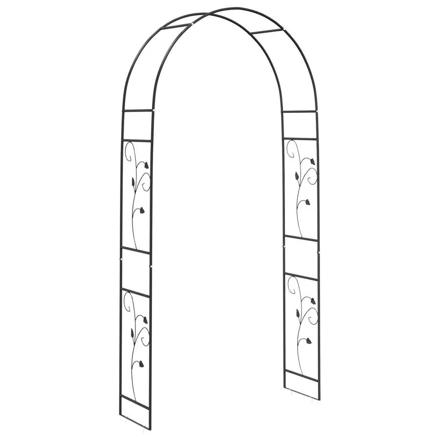 Arche de jardin Floral Noir 115 x 37 x 231 cm - 7