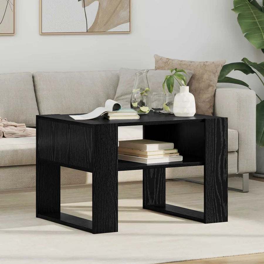 Table basse Chêne noir 66 x 53 x 45 cm Bois d'ingénierie