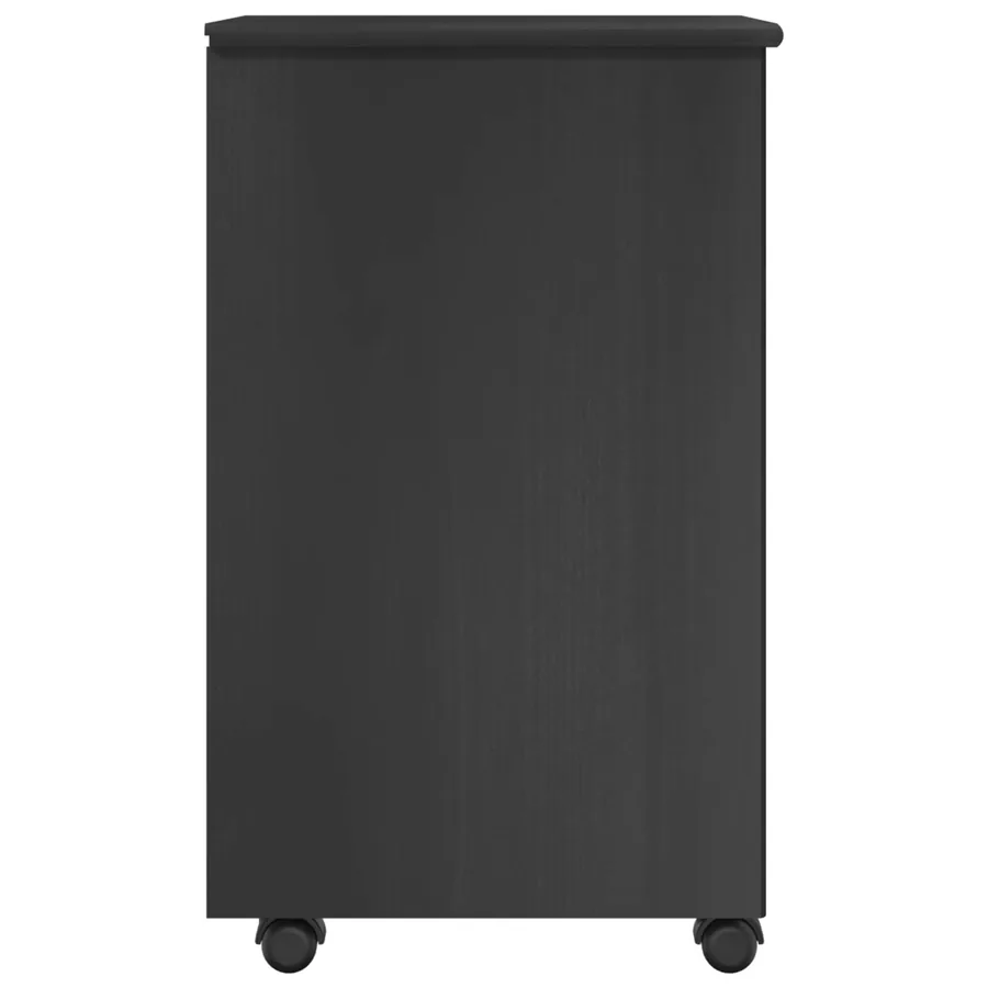 Cabinet roulant Gris 34 x 39 x 65,5 cm Bois de Pin Massif - 6
