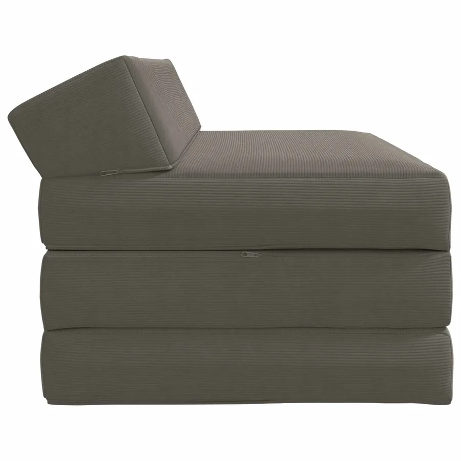 Canapé-lit pliable Gris clair 120 x 60 x 49 cm Tissu - 3