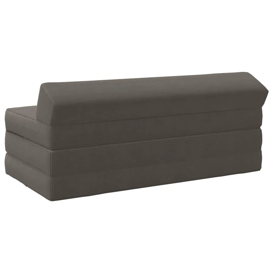 Canapé-lit pliable Gris clair 120 x 60 x 49 cm Tissu - 4