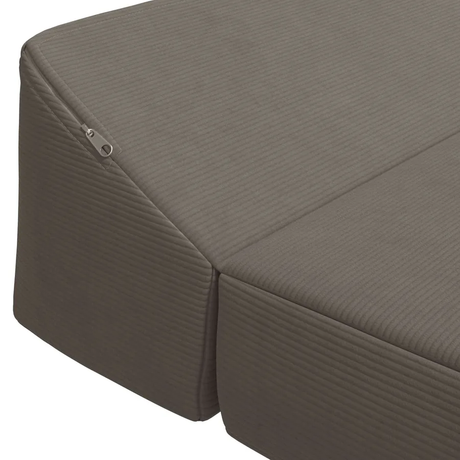 Canapé-lit pliable Gris clair 120 x 60 x 49 cm Tissu - 5