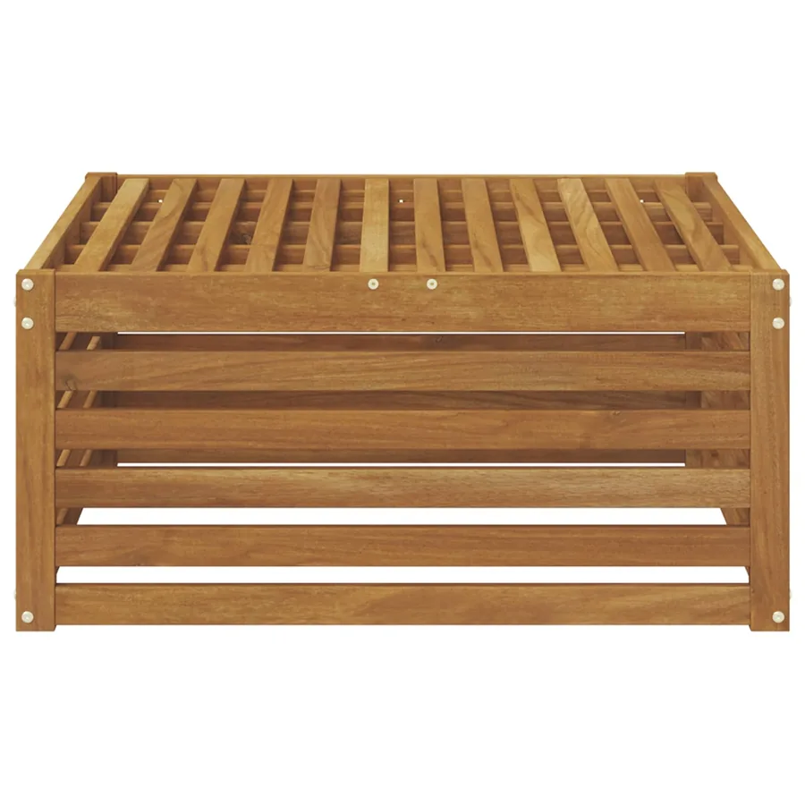 Pouf d'Extérieur Naturel 79 x 79 x 37 cm Bois d'Acacia Massif - 3