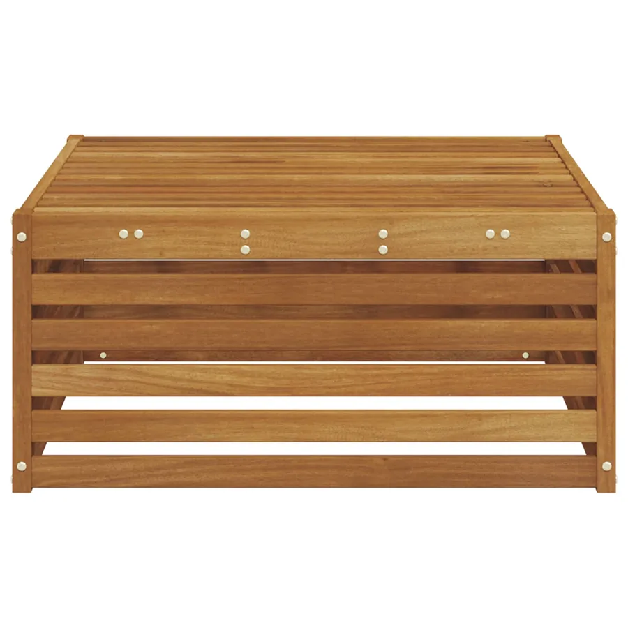 Pouf d'Extérieur Naturel 79 x 79 x 37 cm Bois d'Acacia Massif - 4