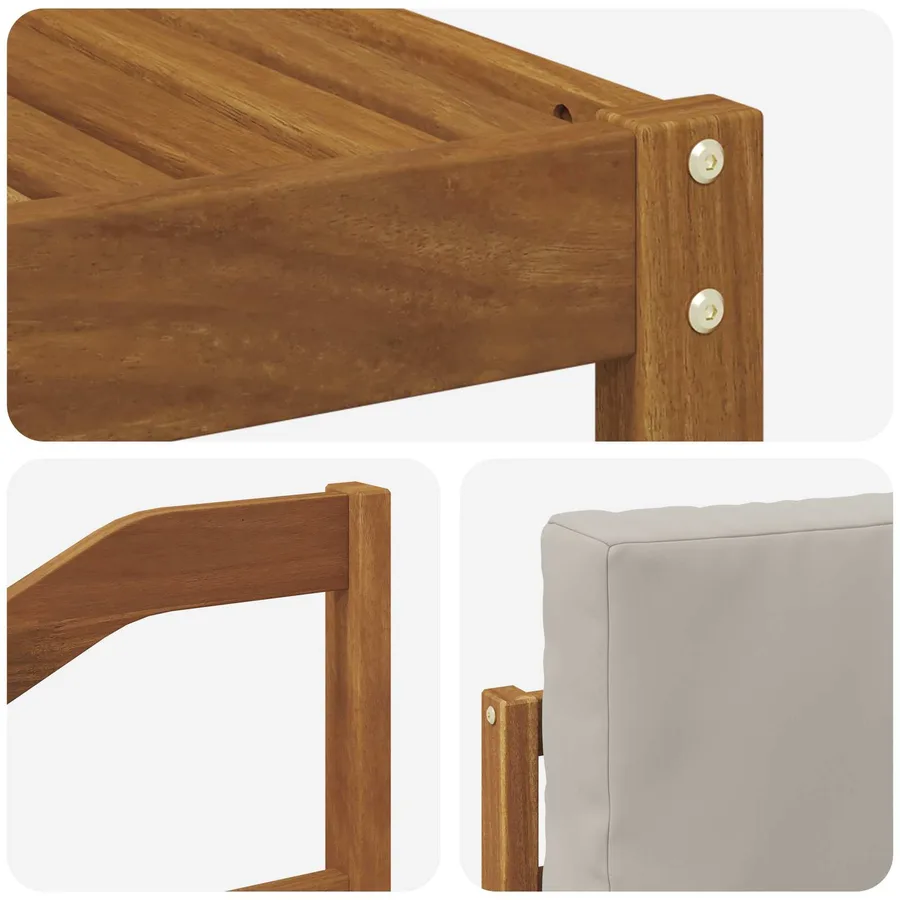 Ensemble de canapés d'extérieur 7 pcs Gris Naturel et Clair - 6