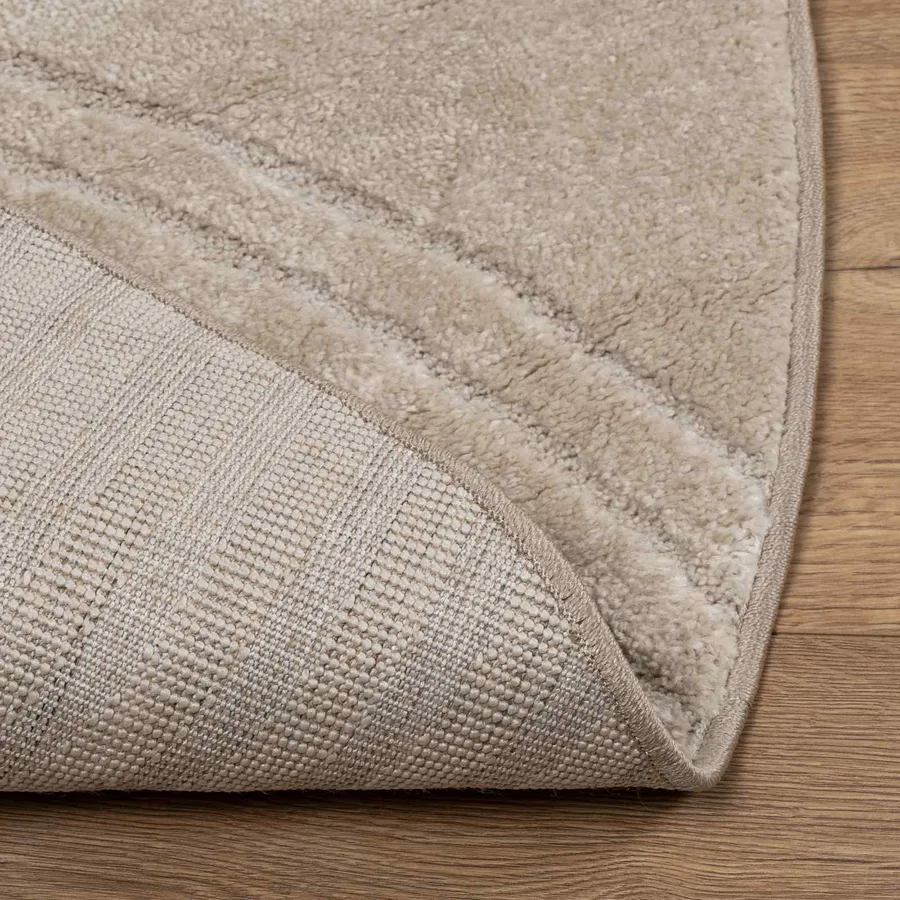 Tapis de surface Rond GALATI Beige Ø 120 CM Polyester - 4