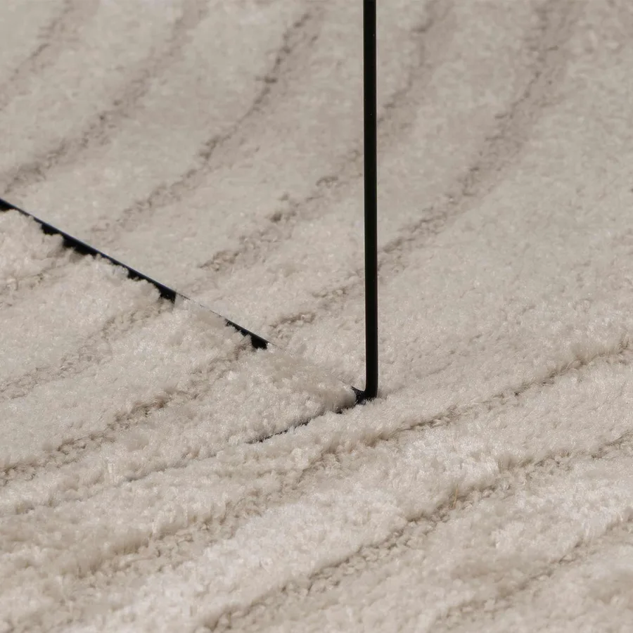 Tapis de surface Rond GALATI Beige Ø 120 CM Polyester - 6