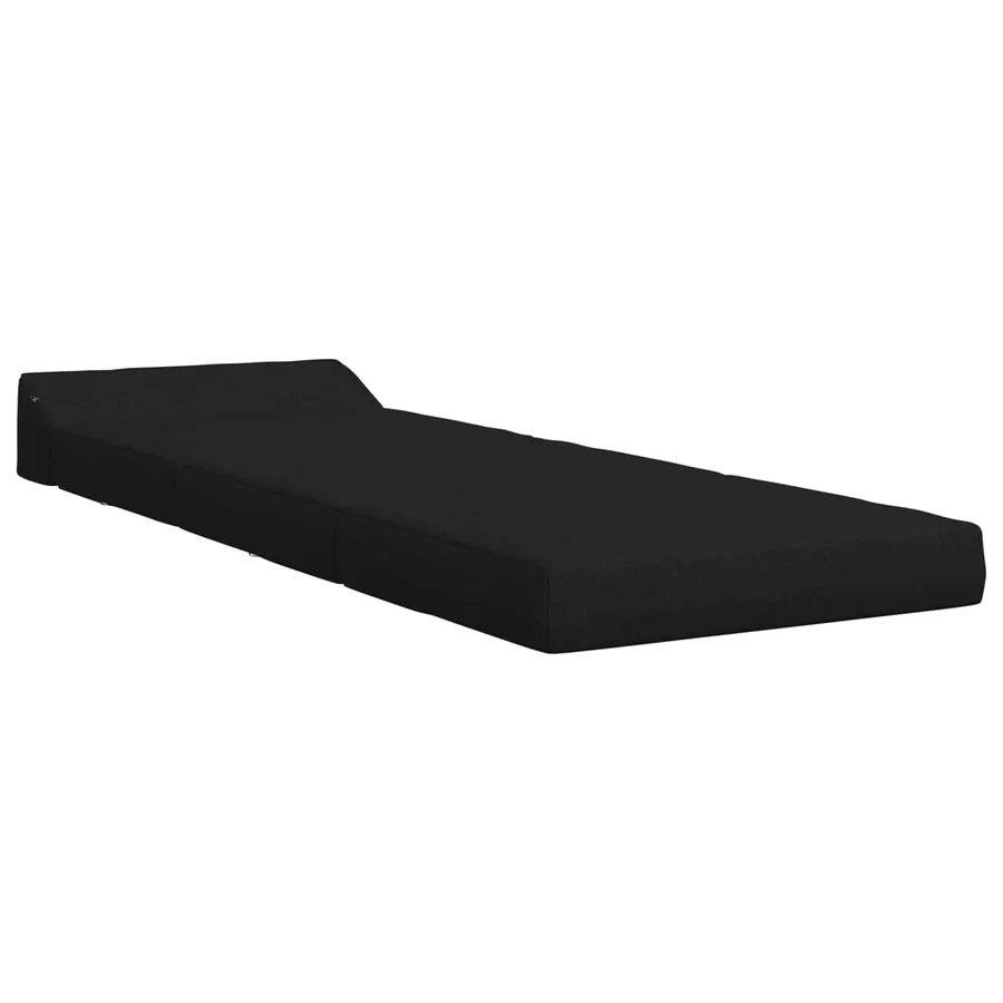 Canapé-lit pliable Noir 200 x 70 x 10 cm Tissu - 2