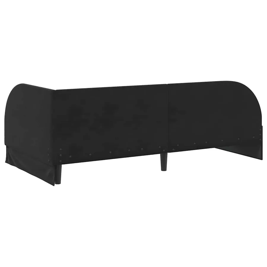 Cadre de lit d'angle avec matelas 2 pcs Noir Velours - 9
