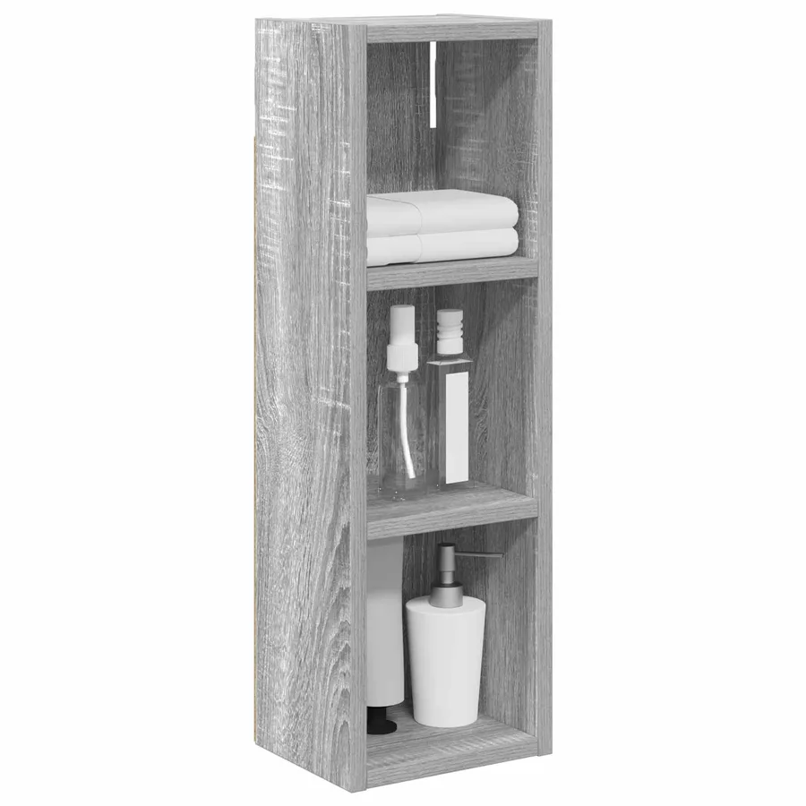 Armoire murale de salle de bain Gris Sonoma 20 x 16 x 62,5 cm - 3