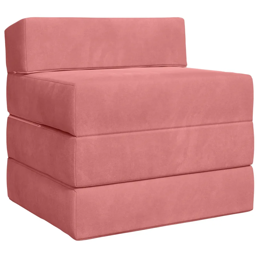 Canapé-lit pliable Rose 200 x 70 x 15 cm Velours - 2
