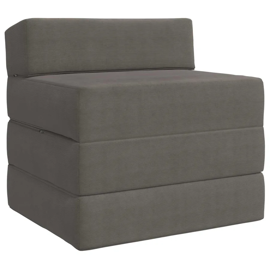 Canapé-lit pliable Gris clair 200 x 70 x 15 cm - 2