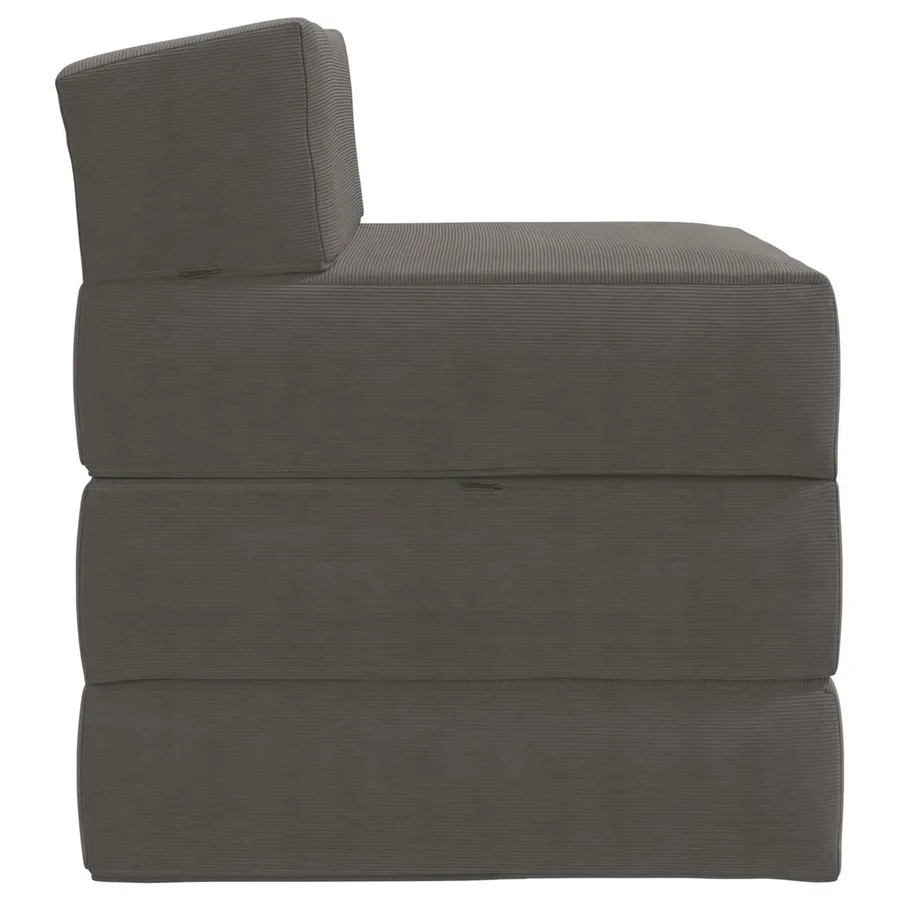 Canapé-lit pliable Gris clair 200 x 70 x 15 cm - 4