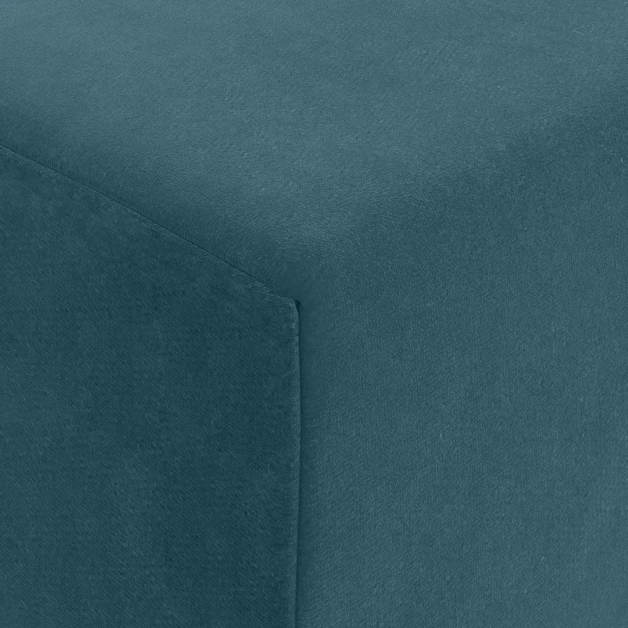 Canapé-lit pliable Bleu 200 x 70 x 15 cm Velours - 7