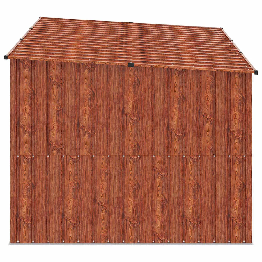 Abri de vélo 3 pcs Marron 216 x 207 x 158 cm Métал - 7