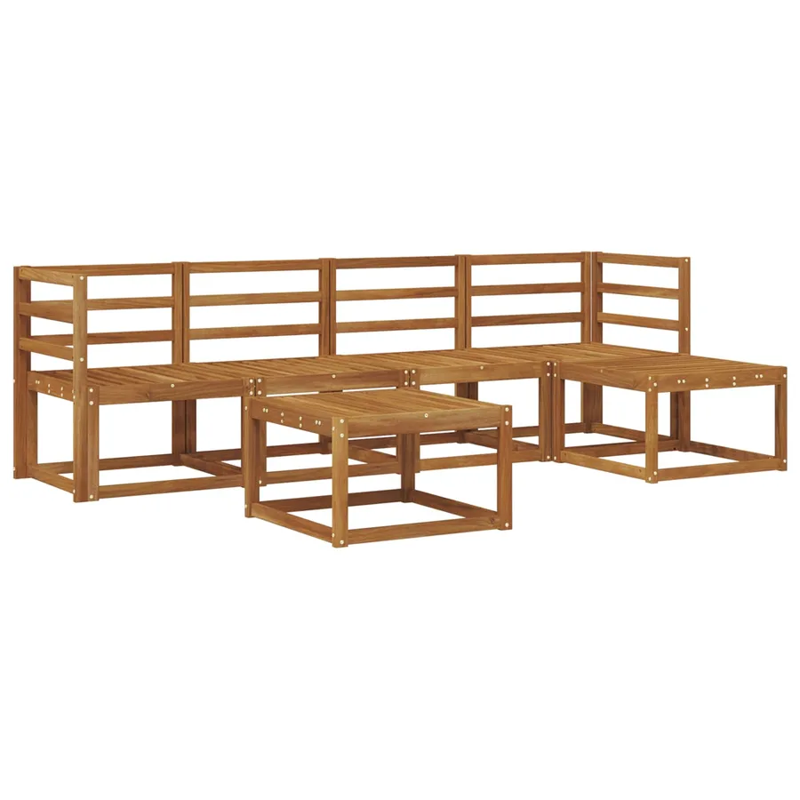 Ensemble de canapés d'extérieur 6 pcs Naturel - 2