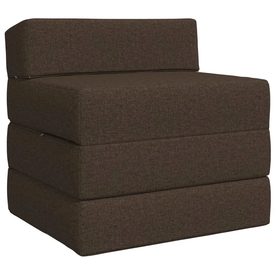 Canapé-lit pliable Taupe 200 x 70 x 15 cm Tissu - 2