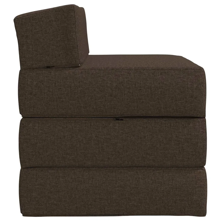 Canapé-lit pliable Taupe 200 x 70 x 15 cm Tissu - 4