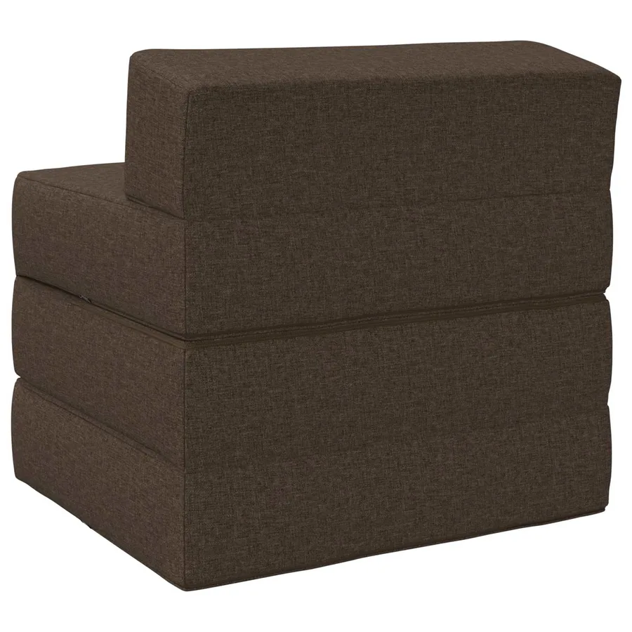 Canapé-lit pliable Taupe 200 x 70 x 15 cm Tissu - 5
