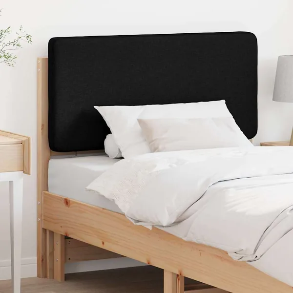 Tête de lit capitonnée Marron et Noir 90 cm Pin massif
