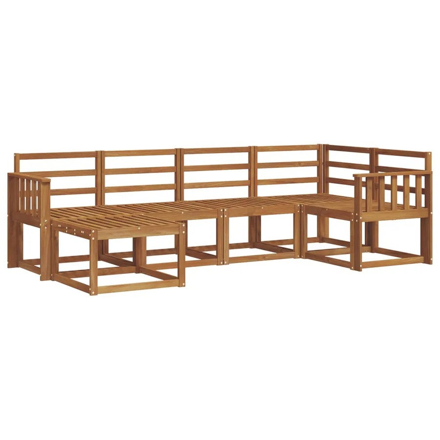 Ensemble de canapés d'extérieur 6 pcs Naturel - 2