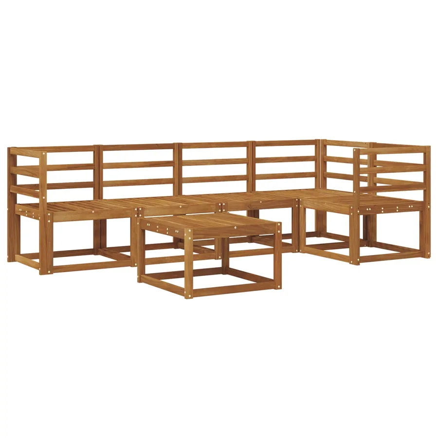 Ensemble de canapés d'extérieur 6 pcs Naturel - 2