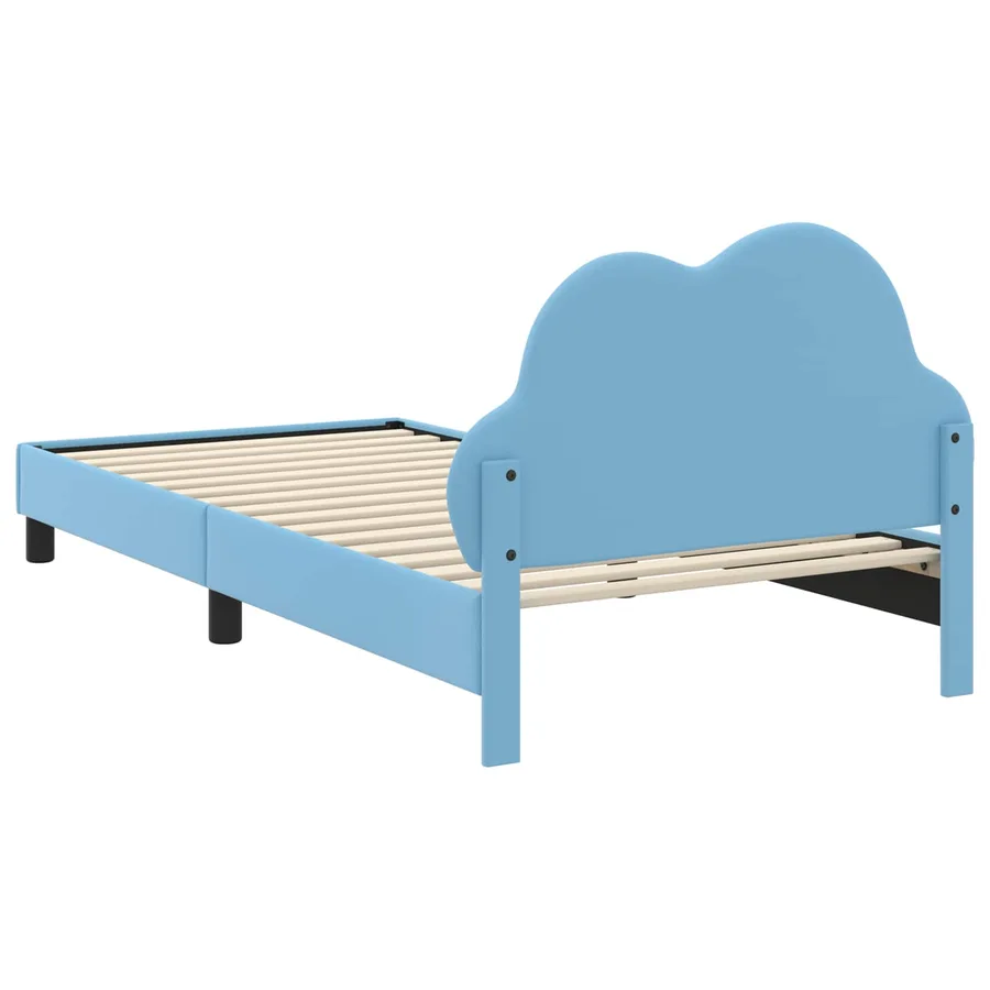 Cadre de lit pour enfants avec tête de lit Bleu 90 x 200 cm PU - 7