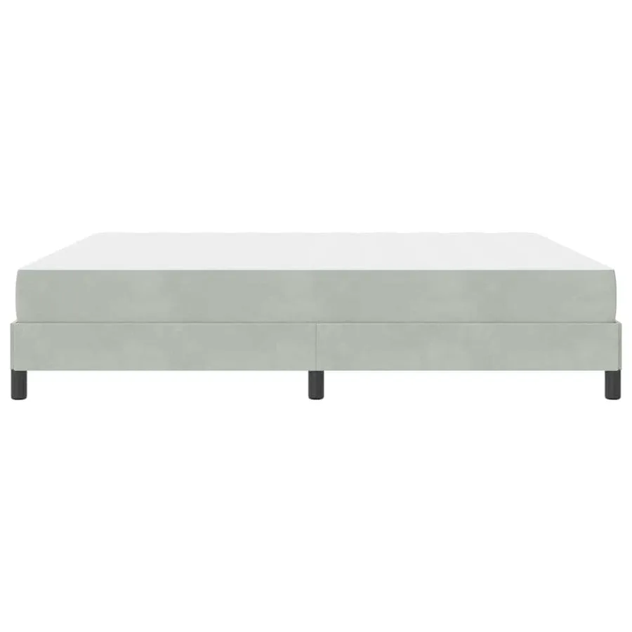 Lit à ressorts avec matelas Gris clair 180 x 210 cm tissu - 6