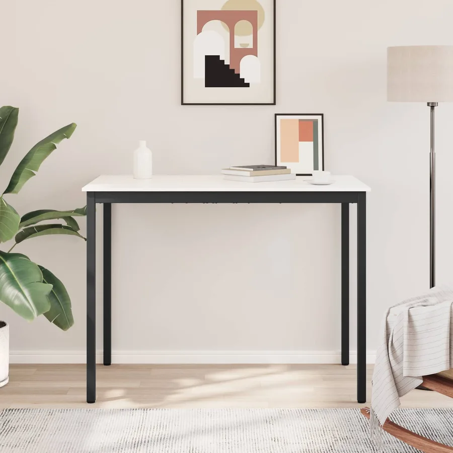 Table de bar Blanc 140 x 80 x 105 cm Bois de pin massif - 4